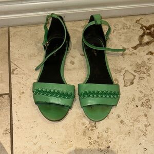 Coach Green Chain Detail Sandals